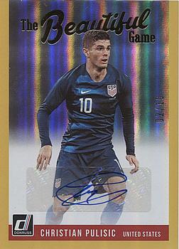 2018-19 Donruss - The Beautiful Game Autographs Gold #BG-CP Christian Pulisic Front