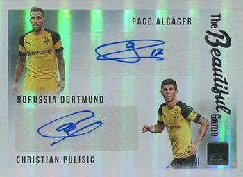 2018-19 Donruss - The Beautiful Game Dual Autographs #B2-BVB Christian Pulisic / Paco Alcacer Front