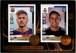 2017 Panini FIFA 365 Stickers #9 Neymar Jr. / Keylor Navas Front