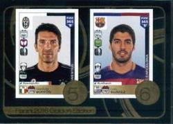 2017 Panini FIFA 365 Stickers #10 Gianluigi Buffon / Luis Suarez Front