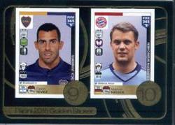 2017 Panini FIFA 365 Stickers #12 Carlos Tevez / Manuel Neuer Front