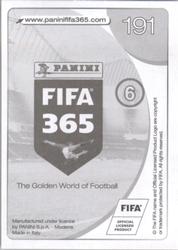 2017 Panini FIFA 365 Stickers #191 Joel Veltman Back