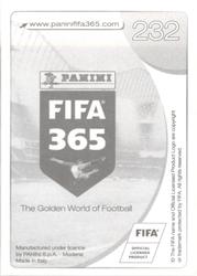 2017 Panini FIFA 365 Stickers #232 Giorgio Chiellini Back