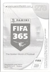 2017 Panini FIFA 365 Stickers #278 Radja Nainggolan Back