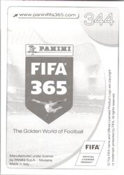 2017 Panini FIFA 365 Stickers #344 Adam Hlousek Back