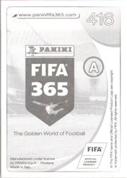 2017 Panini FIFA 365 Stickers #416 Pontus Wernbloom Back