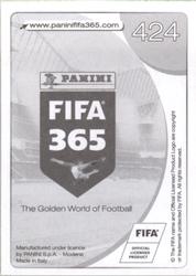 2017 Panini FIFA 365 Stickers #424 Nicolas Lombaerts Back