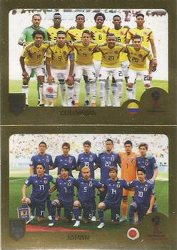 2019 Panini FIFA 365 (Blue Back) #393 Colombia / Japan Front