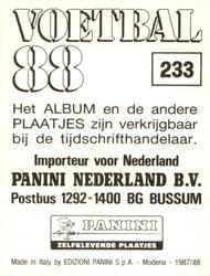 1987-88 Panini Voetbal 88 Stickers #233 Henk van Stee Back