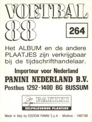 1987-88 Panini Voetbal 88 Stickers #264 Gerrit Plomp Back