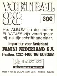 1987-88 Panini Voetbal 88 Stickers #300 Jos Rutten Back