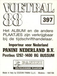 1987-88 Panini Voetbal 88 Stickers #397 Team Back