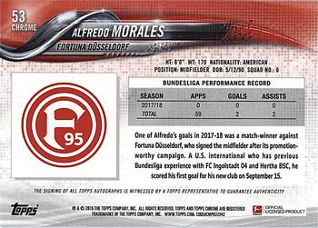 2018-19 Topps Chrome Bundesliga - Chrome Autograph #53 Alfredo Morales Back