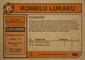2019 Topps Living UEFA Champions League #2 Romelu Lukaku Back