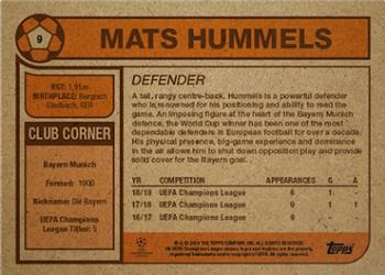 2019 Topps Living UEFA Champions League #9 Mats Hummels Back