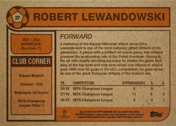 2019 Topps Living UEFA Champions League #27 Robert Lewandowski Back