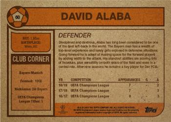 2019 Topps Living UEFA Champions League #60 David Alaba Back