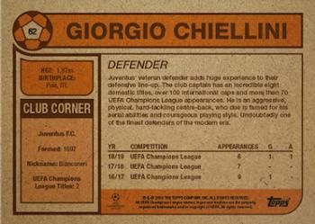 2019 Topps Living UEFA Champions League #62 Giorgio Chiellini Back