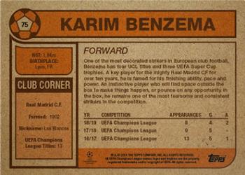 2019 Topps Living UEFA Champions League #75 Karim Benzema Back