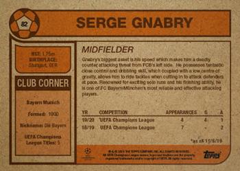 2019 Topps Living UEFA Champions League #82 Serge Gnabry Back