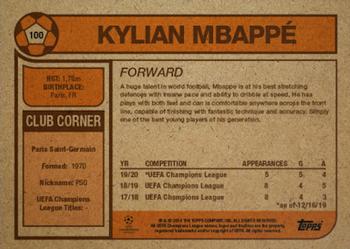 2019 Topps Living UEFA Champions League #100 Kylian Mbappe Back