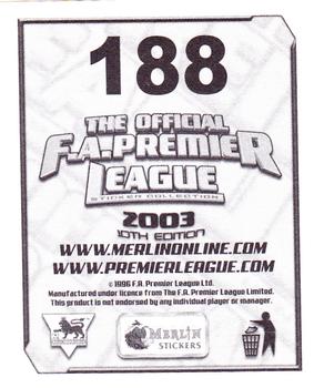2002-03 Merlin F.A. Premier League 2003 #188 Joe Keenan Back