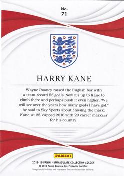 2018-19 Panini Immaculate Collection #71 Harry Kane Back