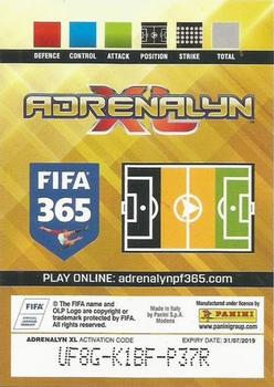 2018-19 Panini Adrenalyn XL FIFA 365 Update Edition #UE20 Moussa Diaby Back