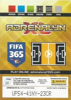 2018-19 Panini Adrenalyn XL FIFA 365 Update Edition #UE35 Radja Nainggolan Back
