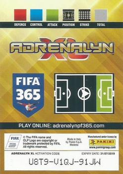 2018-19 Panini Adrenalyn XL FIFA 365 Update Edition #UE77 Edinson Cavani Back