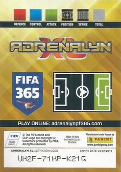 2018-19 Panini Adrenalyn XL FIFA 365 Update Edition #UE117 Karim Benzema Back
