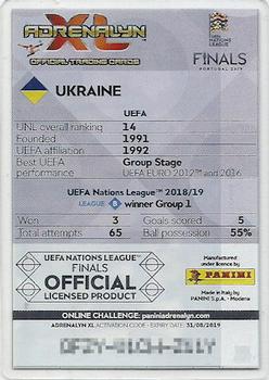 2019 Panini Adrenalyn XL Road to UEFA Euro 2020 #UNL6 Ukraine Team Photo Back