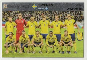 2019 Panini Adrenalyn XL Road to UEFA Euro 2020 #UNL7 Sweden Team Photo Front