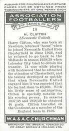 1939 Churchman's Association Footballers 2nd Series #10 Harry Clifton Back