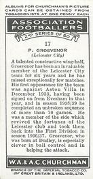 1939 Churchman's Association Footballers 2nd Series #17 Percy Grosvenor Back