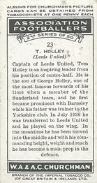 1939 Churchman's Association Footballers 2nd Series #23 Tom Holley Back