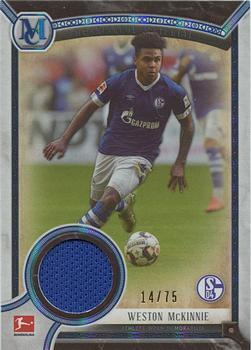 2018-19 Topps Bundesliga Museum Collection - Meaningful Material Single Relics Sapphire #MMSR-WM Weston McKennie Front