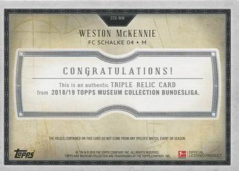 2018-19 Topps Bundesliga Museum Collection - Single Player Triple Relics #STR-WM Weston McKennie Back