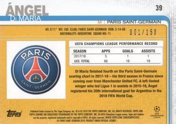 2018-19 Topps Chrome UEFA Champions League - Blue Refractors #39 Ángel Di María Back