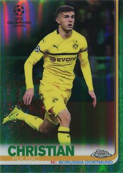 2018-19 Topps Chrome UEFA Champions League - Green Refractors #23 Christian Pulisic Front