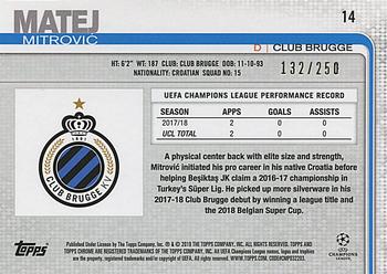 2018-19 Topps Chrome UEFA Champions League - Purple Refractors #14 Matej Mitrović Back