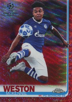 2018-19 Topps Chrome UEFA Champions League - Red Wave Refractors #83 Weston McKennie Front