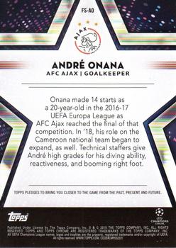 2018-19 Topps Chrome UEFA Champions League - Future Stars #FS-AO André Onana Back