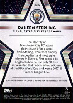 2018-19 Topps Chrome UEFA Champions League - Future Stars #FS-RS Raheem Sterling Back