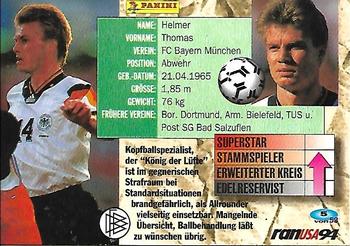 1994 Panini Championcards Weltmeisterschaft 1994 #5 Thomas Helmer Back
