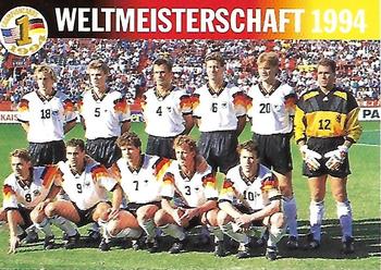 1994 Panini Championcards Weltmeisterschaft 1994 #49 Die Deutsche Nationalmannschaft Front