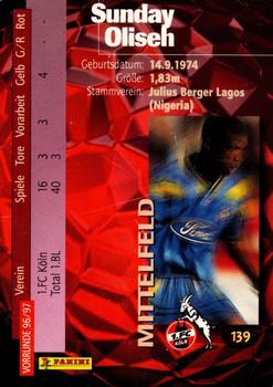 1996-97 Panini Bundesliga Collection #139 Sunday Oliseh Back