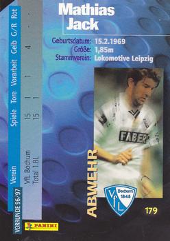 1996-97 Panini Bundesliga Collection #179 Mathias Jack Back