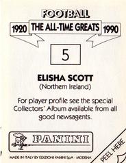 1990 Panini Football The All-Time Greats (1920-1990) #5 Elisha Scott Back