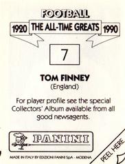1990 Panini Football The All-Time Greats (1920-1990) #7 Tom Finney Back